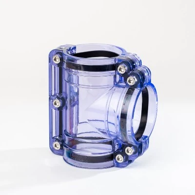 Clear PVC Secondary Containment Tee Clear PVC Secondary Containment Tee